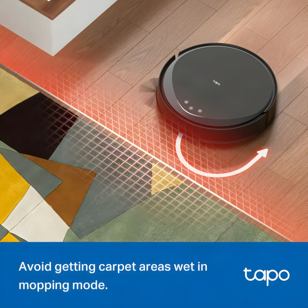 TP-Link Tapo RV20 Max Plus MagSlim preto, kit em ângulo lateral: robô aspirador à frente e base de esvaziamento automático - Item8
