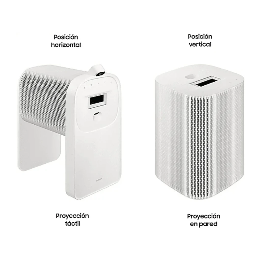 Samsung The Premiere 5 SP-LPF5DSAX 1080p Blanc, vue de face: grille de haut-parleur, objectif UST et boutons tactiles - Ítem3