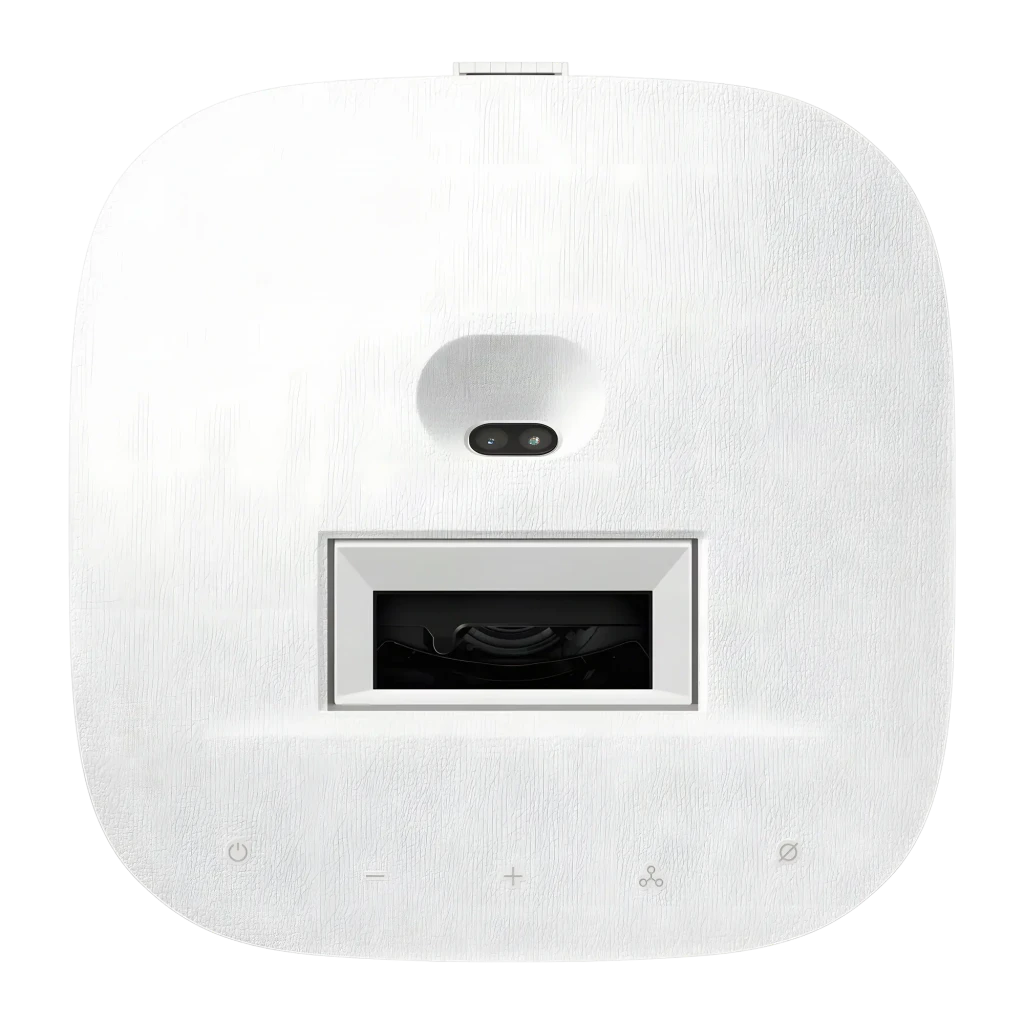 Samsung The Premiere 5 SP-LPF5DSAX 1080p Blanc, vue de face: grille de haut-parleur, objectif UST et boutons tactiles - Ítem8