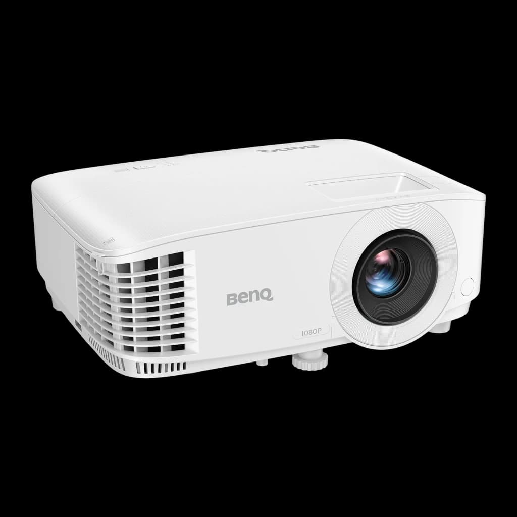 BenQ Proyector TH575i 3800lm DLP 1080p Blanco, vista en ángulo: panel superior, rejilla frontal y lente visibles