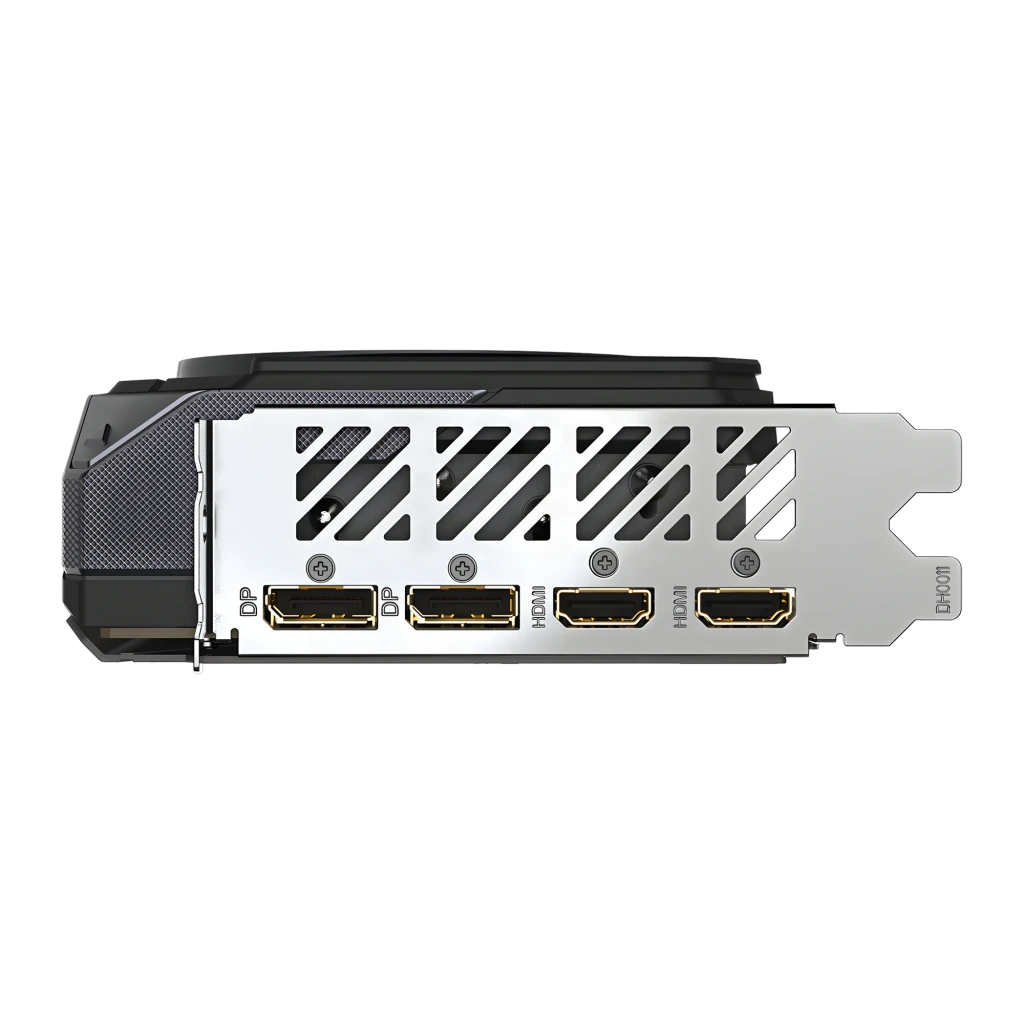 GIGABYTE Radeon RX 9070 GRE Gaming OC 12GB noir, kit avec boîte: carte avec ports frontaux à côté de la boîte orange Gaming - Ítem6