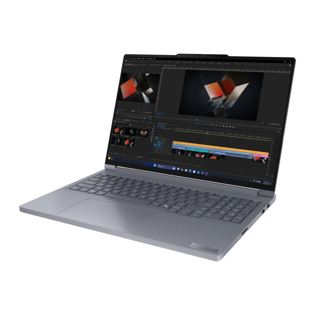Lenovo ThinkBook 16p G6 ADR 1TB Cinzento, vista frontal: ecrã WQXGA com Windows 11 aberto, teclado completo e touchpad - Item2