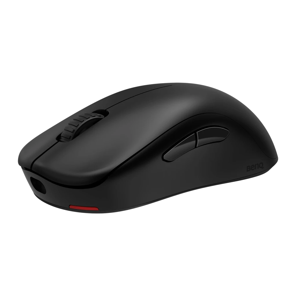 ZOWIE U2-DW Preto, vista superior: roda de scroll texturizada, logótipo vermelho na parte inferior e forma simétrica - Item3