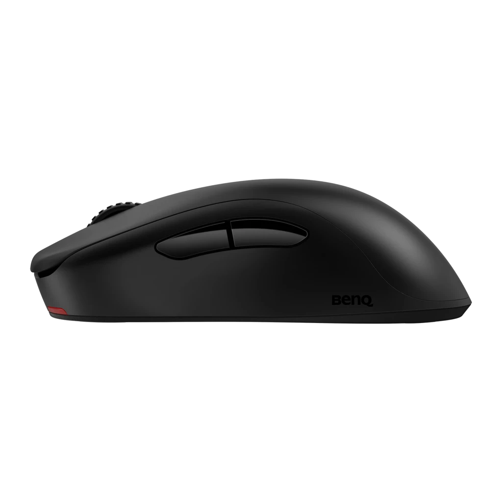 ZOWIE U2-DW Preto, vista superior: roda de scroll texturizada, logótipo vermelho na parte inferior e forma simétrica - Item4