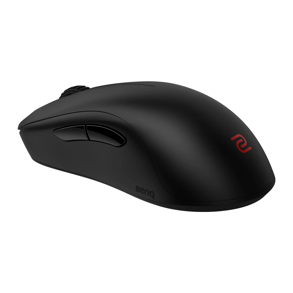 ZOWIE U2-DW Preto, vista superior: roda de scroll texturizada, logótipo vermelho na parte inferior e forma simétrica - Item1