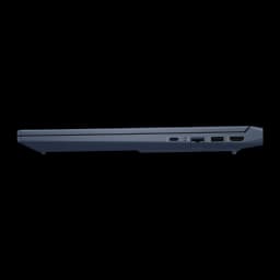 HP Victus Gaming 15 1TB Bleu, vue latérale droite: ports USB-C, USB-A, Ethernet et HDMI sur profil fermé