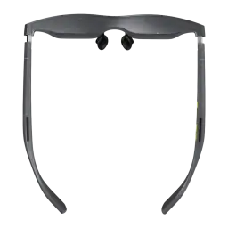 XREAL XBX A01+ Lunettes AR Gris, vue inférieure: intérieur de monture, plaquettes nasales et haut-parleurs sur branches