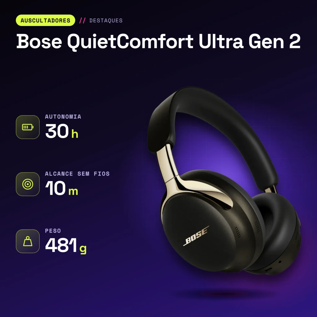 Casque Bose QuietComfort Ultra Gen 2 Réduction de Bruit Circum-Aural Or - caractéristiques