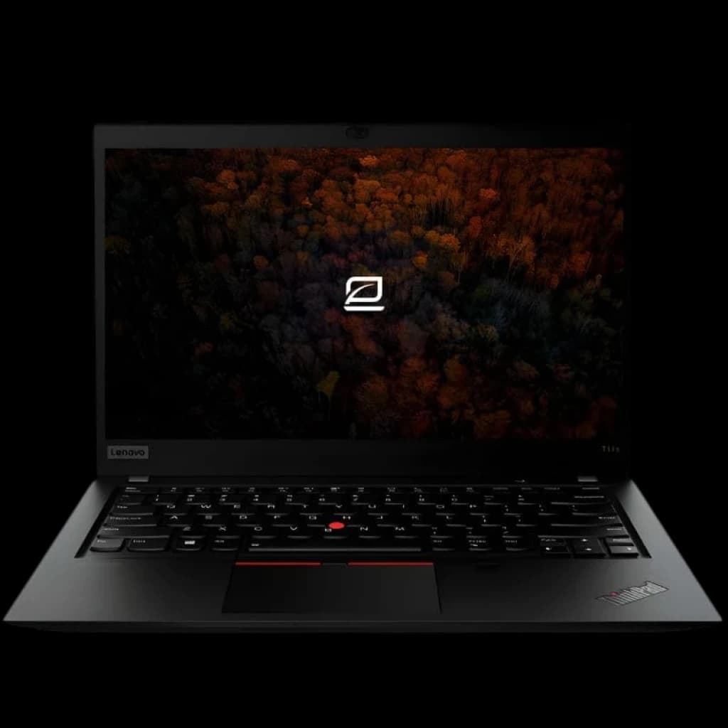 Lenovo ThinkPad T14s Gen 1 14 pouces noir, clavier QWERTZ rétroéclairé, trackpoint rouge, écran fin sans reflets, coque mate, état rénové bon état