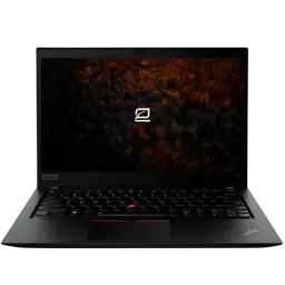 Ultrabook noir 14 pouces écran mat bordures fines, clavier rétroéclairé QWERTZ avec TrackPoint rouge, châssis fin et robuste, état rénové excellent
