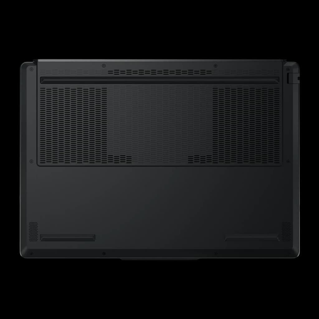 Lenovo Legion 5 15AHP11 512GB negro, vista inferior: rejillas de ventilación y altavoces en base negra texturizada