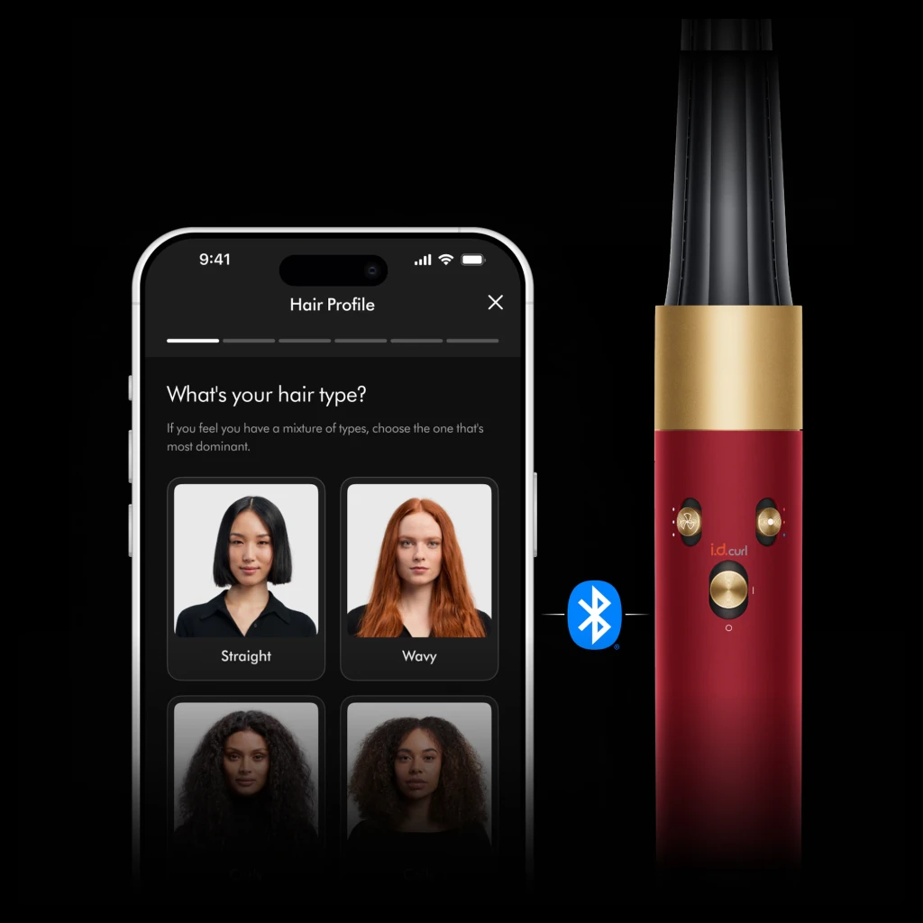 Moldeador Dyson Airwrap i.d. Straight & Wavy Iónico 90°C en rojo y dorado con barril cónico, cepillos, boquilla, filtro y estuche negro con detalles rojos - Ítem6
