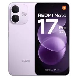 Xiaomi Redmi Note 17 Pro 5G pourpre avec double module photo arrière, écran bord à bord percé, logo Redmi discret, finition mate élégante