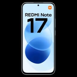 Xiaomi Redmi Note 17 4G Sky Teal avec écran bord à bord perforé, façade bleue minimaliste, texte REDMI Note 17 au centre, bords fins élégants