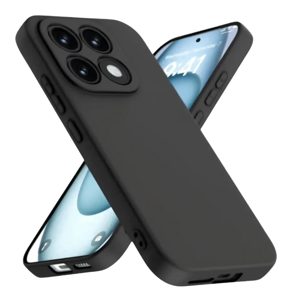 Capa Xiaomi Redmi Note 17 Pro 5G Square Liquid Premium Preto com acabamento fosco, cantos quadrados reforçados, recortes precisos e proteção das câmeras