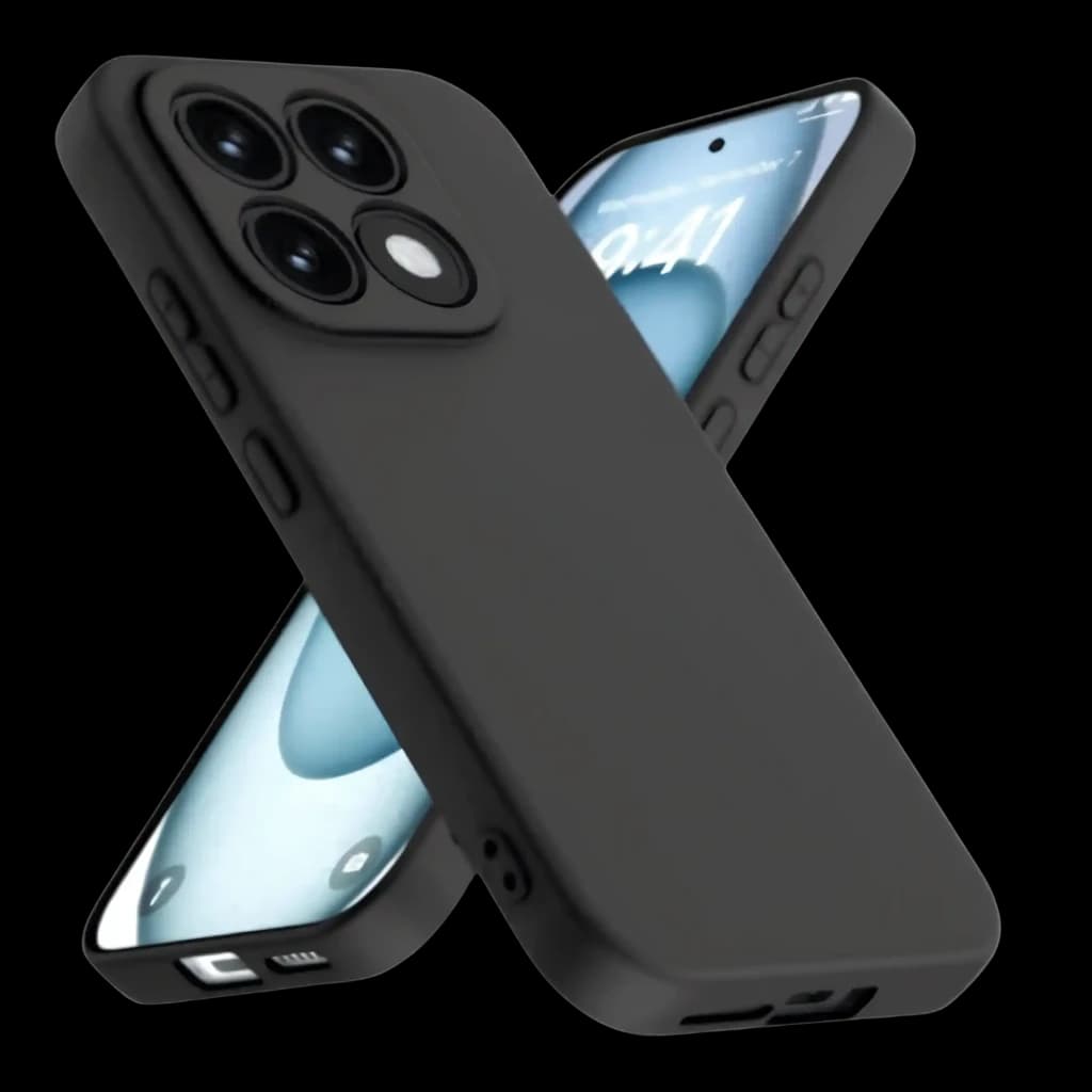 Capa Xiaomi Redmi Note 17 Pro 5G Square Liquid Premium Preto com acabamento fosco, cantos quadrados reforçados, recortes precisos e proteção das câmeras