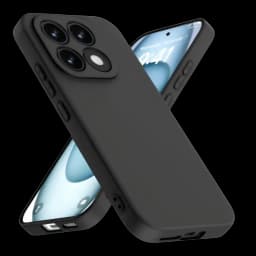 Capa Xiaomi Redmi Note 17 Pro 5G Square Liquid Premium Preto com acabamento fosco, cantos quadrados reforçados, recortes precisos e proteção das câmeras