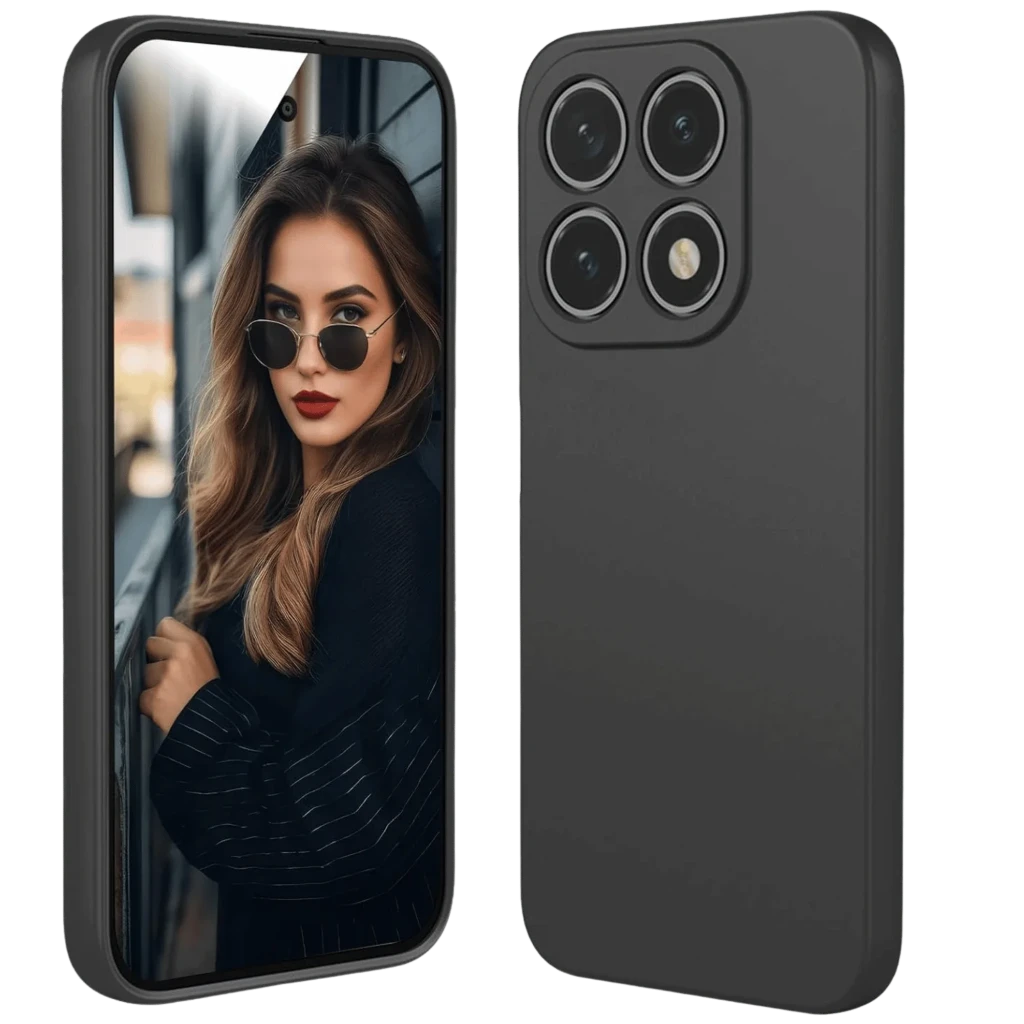 Coque Xiaomi Redmi Note 17 4G 5G noire, design carré, dos mat lisse, bords renforcés, module caméra triple large, protection premium antichocs et