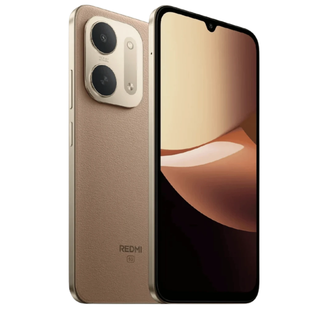 Xiaomi Redmi 17C 5G marrón con pantalla 6,9 pulgadas, doble cámara trasera con módulo circular, textura tipo cuero y batería 6000mAh, 4GB/128GB - Ítem1