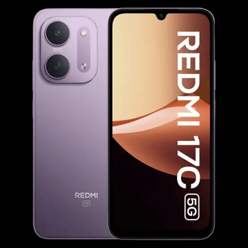 Xiaomi Redmi 17C 5G violet avec grand écran 6,9 pouces bord à bord, encoche goutte d eau, double module photo arrière, design mat élégant