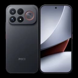 Xiaomi POCO F9 Ultra 5G noir, écran bord à bord avec poinçon centré, module photo triple proéminent avec périscope 50 MP 5x OIS, dos mat élégant
