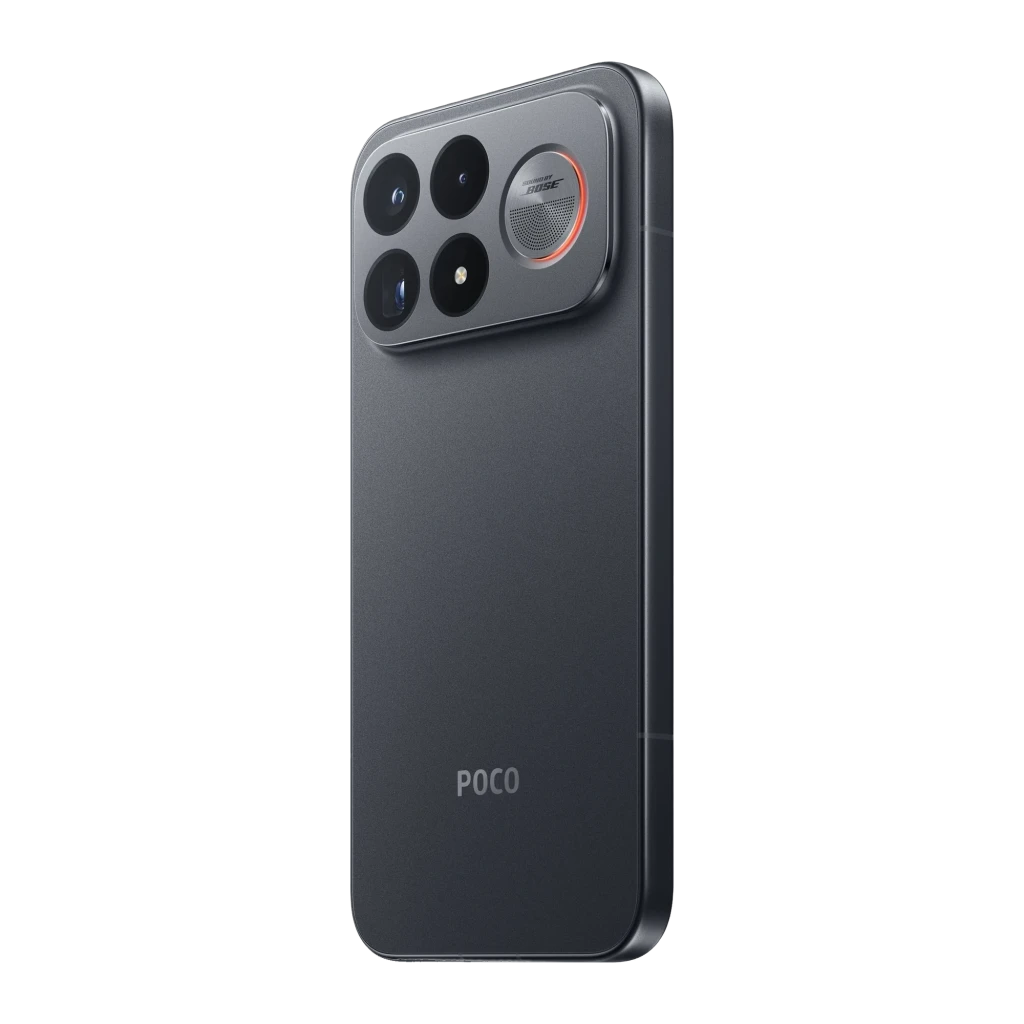 Xiaomi POCO F9 Ultra 5G noir, écran bord à bord avec poinçon centré, module photo triple proéminent avec périscope 50 MP 5x OIS, dos mat élégant - Ítem3