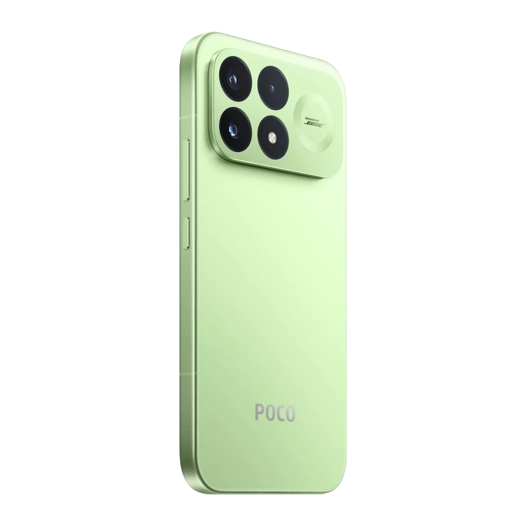 Xiaomi POCO F9 Pro 12Go/256Go Vert avec grand écran bord à bord, poinçon central, triple module photo arrière proéminent et finition vert pastel élégante - Ítem1