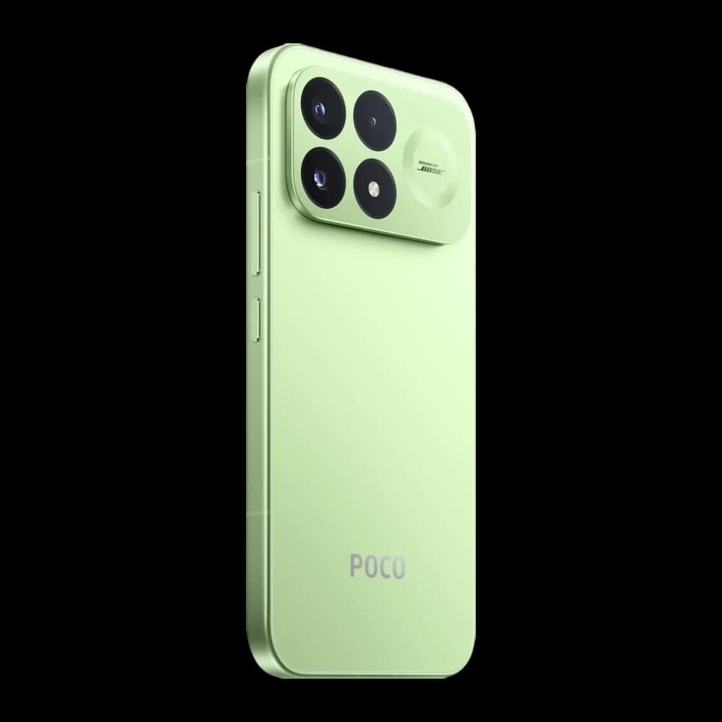 Xiami POCO F9 Pro 12GB/512GB verde con módulo trasero de cuatro cámaras y sensor 200MP OIS, bordes planos, acabado mate y botón lateral discreto