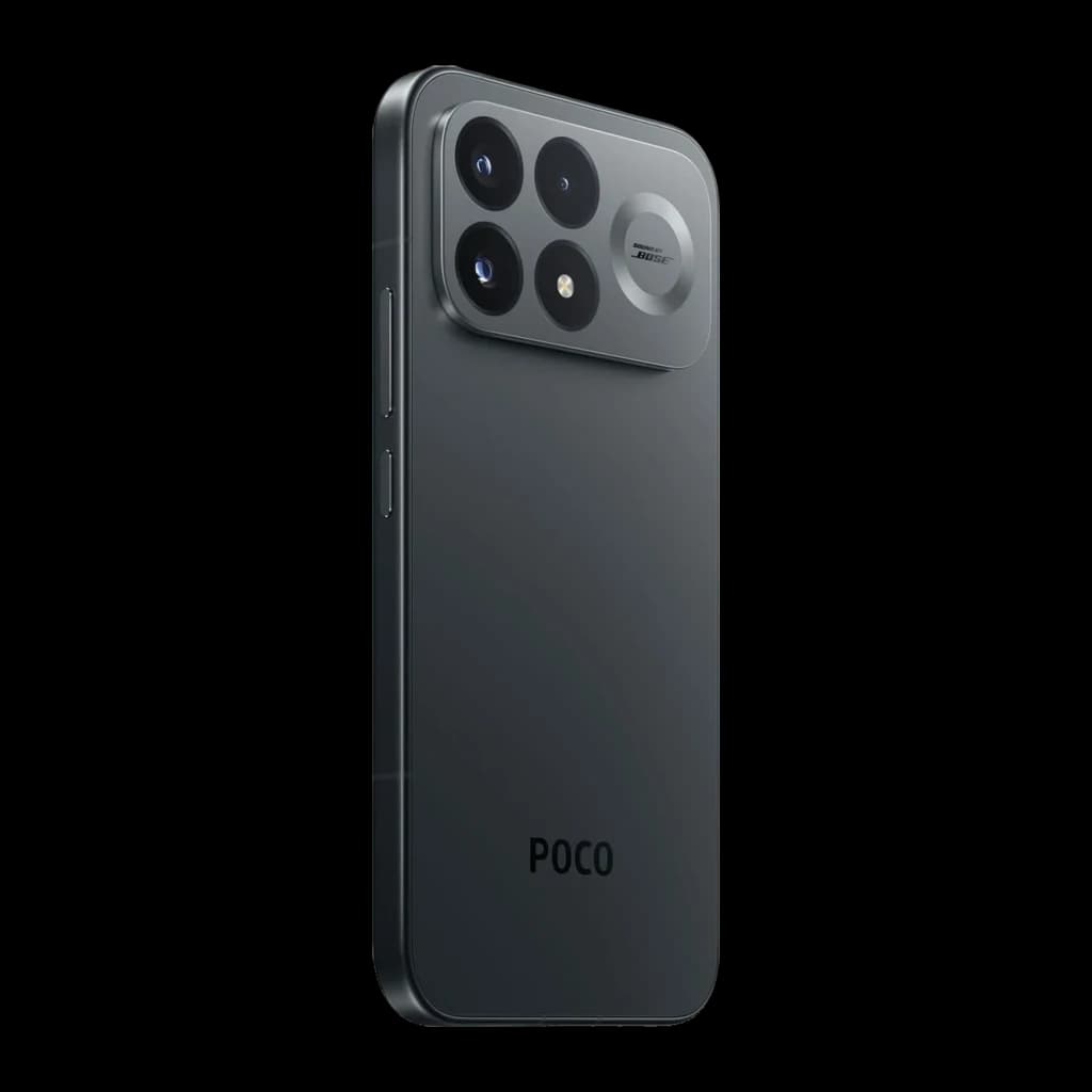 Xiami POCO F9 Pro 12GB/256GB Negro con módulo de cámara trasera cuádruple grande, acabado mate elegante y bordes rectos; lente principal destacada