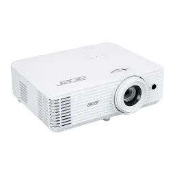 Acer Vidéoprojecteur X1827 4K UHD Blanc, vue en angle: dessus, côté gauche et objectif visibles