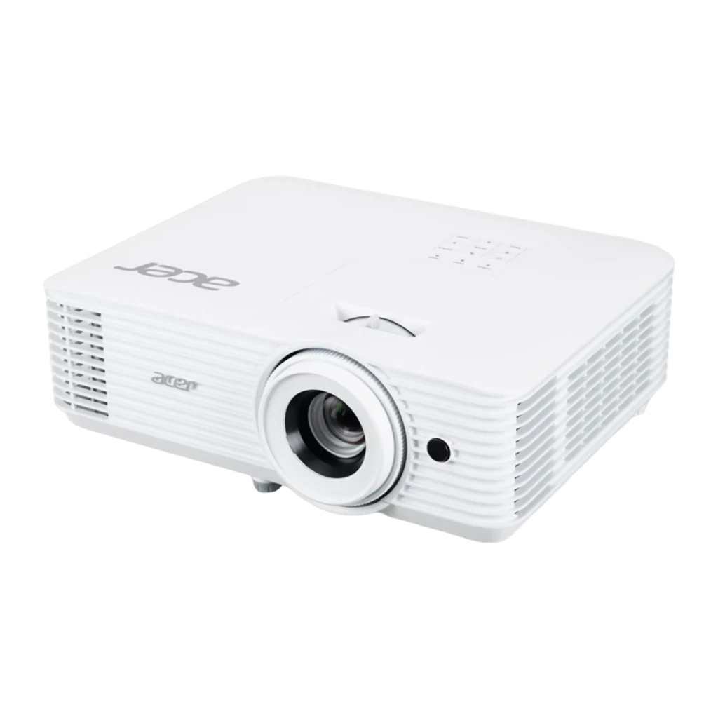 Acer Vidéoprojecteur X1827 4K UHD Blanc, vue de face: objectif, grilles de ventilation et logo Acer - Ítem3