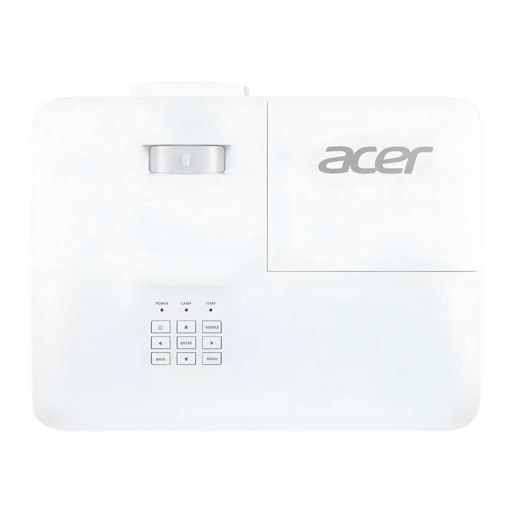 Acer Vidéoprojecteur X1827 4K UHD Blanc, vue de face: objectif, grilles de ventilation et logo Acer - Ítem4