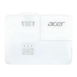 Acer Vidéoprojecteur X1827 4K UHD Blanc, vue du dessus: objectif, panneau de boutons et logo Acer