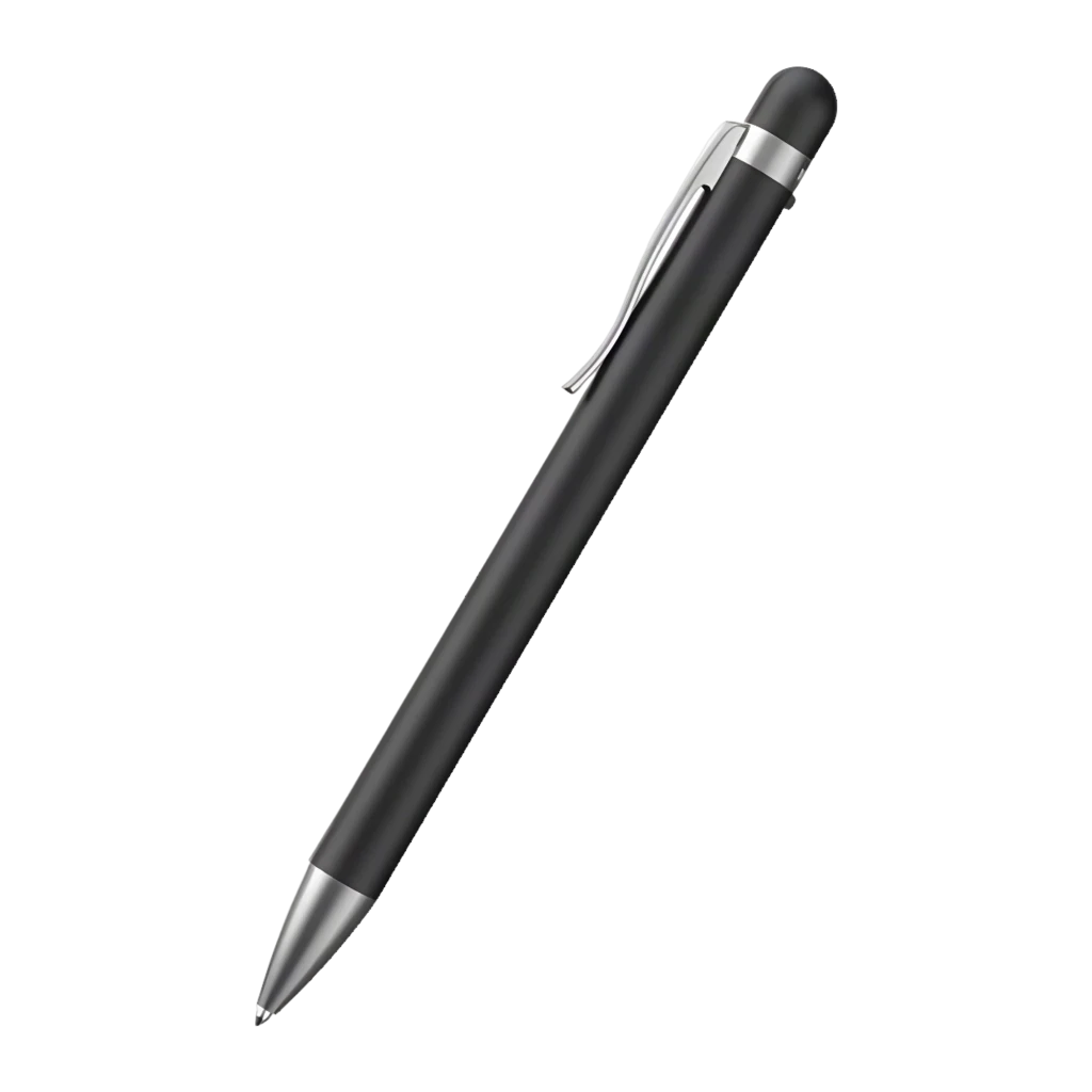 Philips Gravador de voz DVT1600 32GB preto e prata, vista lateral: design de caneta com clip e ponta stylus prateados - Item6
