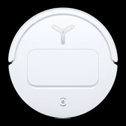 Ecovacs Deebot T50 Pro Omni Gen 2 blanco, vista superior: botón de encendido en Y, tapa del depósito y logo Ecovacs