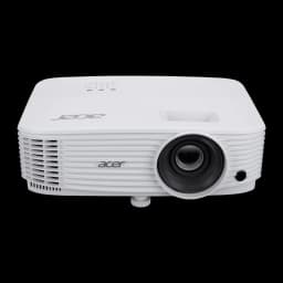 Acer Projecteur H6542 1080p 4000lm Blanc, vue avant latérale: objectif noir, grilles de ventilation et boutons supérieurs