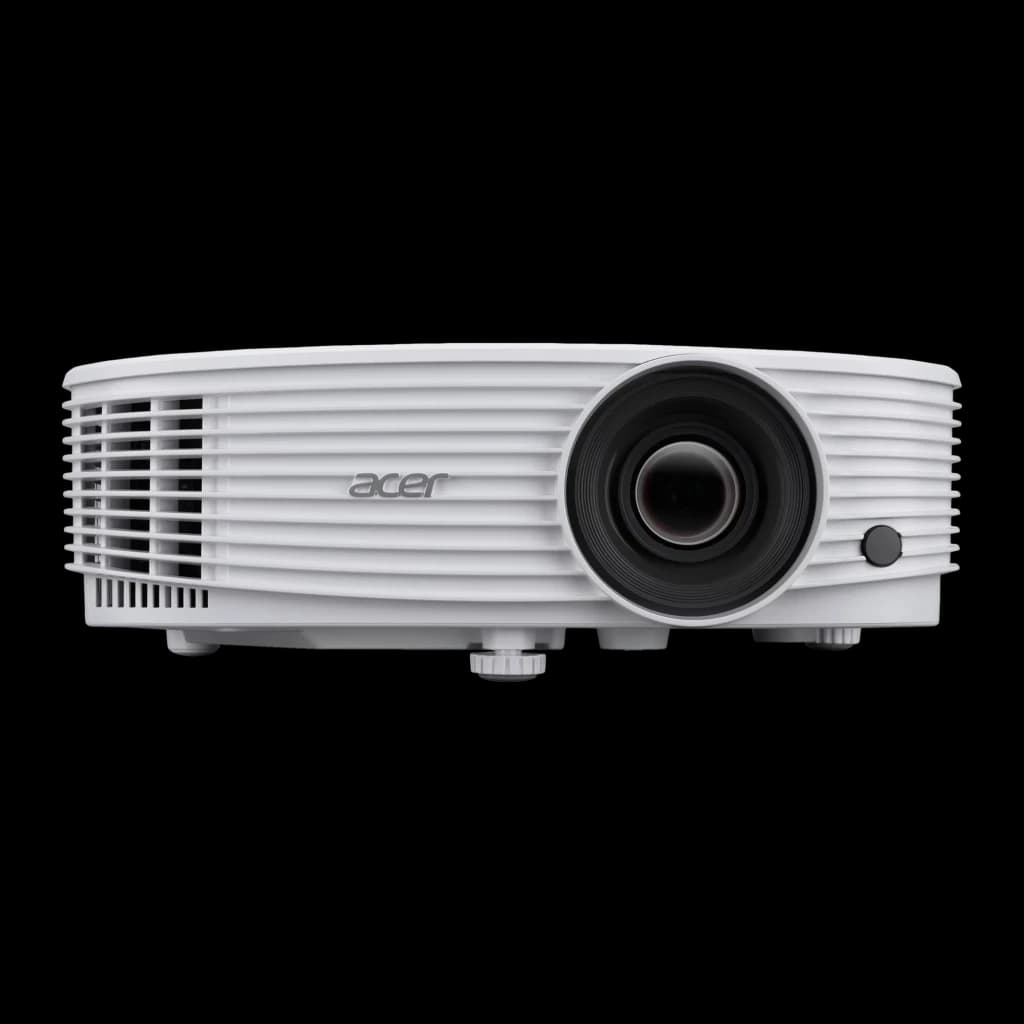 Acer Projecteur H6542 1080p 4000lm Blanc, vue de face: objectif central, grilles de ventilation et logo Acer