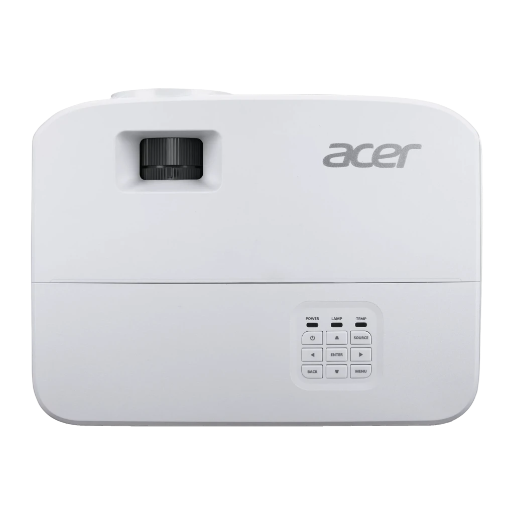 Acer Projecteur H6542 1080p 4000lm Blanc, vue avant latérale: objectif noir, grilles de ventilation et boutons supérieurs - Ítem5