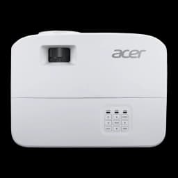 Acer Projecteur H6542 1080p 4000lm Blanc, vue du dessus: objectif, panneau de boutons et logo Acer visibles