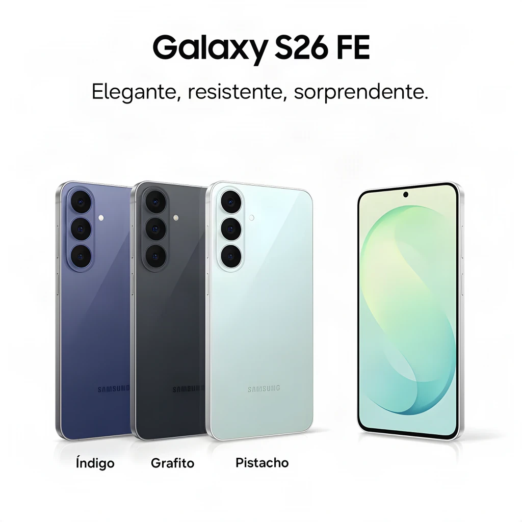 Samsung Galaxy S26 FE 5G grafito con triple cámara vertical, pantalla 6,7 pulgadas Dynamic AMOLED 2X borde a borde y orificio central para la selfie - Ítem7