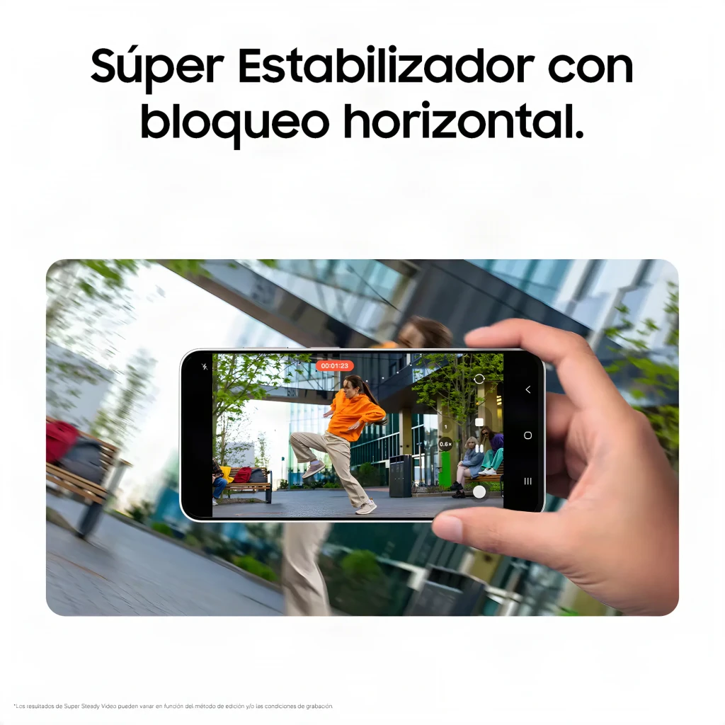 Samsung Galaxy S26 FE 5G grafito con triple cámara vertical, pantalla 6,7 pulgadas Dynamic AMOLED 2X borde a borde y orificio central para la selfie - Ítem4