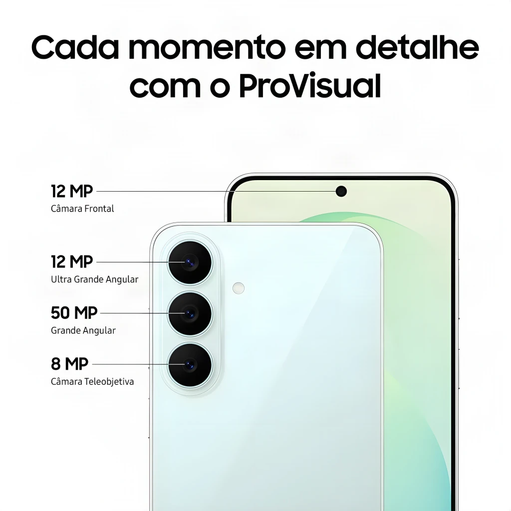 Samsung Galaxy S26 FE 5G grafito con triple cámara vertical, pantalla 6,7 pulgadas Dynamic AMOLED 2X borde a borde y orificio central para la selfie - Ítem3
