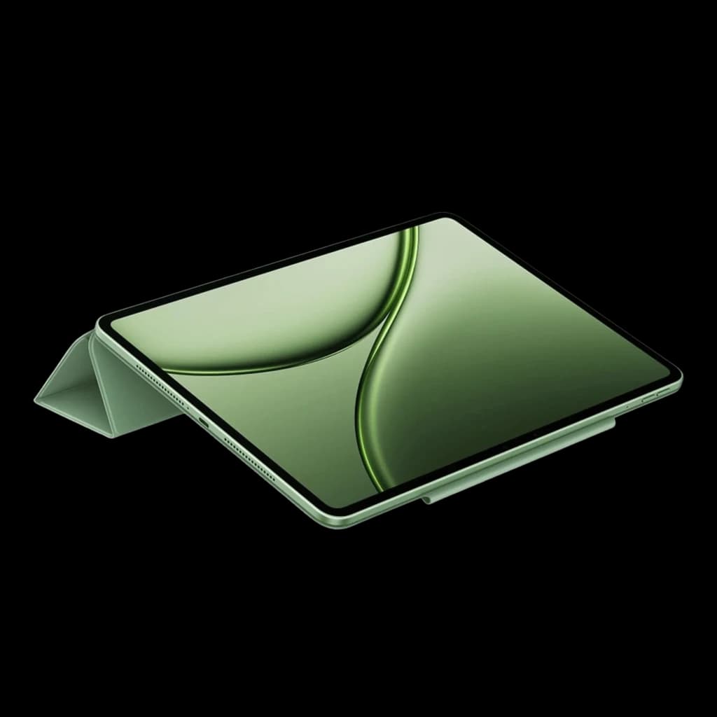 Capa Oneplus Pad 4 Folio Case com Suporte Preto, dobrável tipo triângulo, permite inclinação estável para visualização; design fino e proteção elegante
