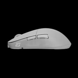 Endgame Gear XM2w 4K Wireless blanco, vista lateral: botones laterales, logo y perfil ergonómico