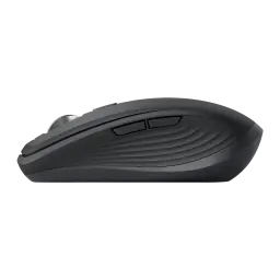 Logitech Ratón MX Anywhere 3S for Business Grafito, vista lateral: rueda de desplazamiento metálica y botones laterales