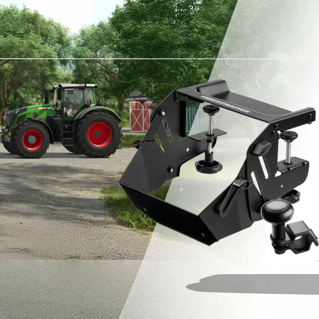 Thrustmaster T128 SimTask Farming Pack negro, vista conjunto: volante, pedales y palanca de cambios agrícola con botones - Ítem9