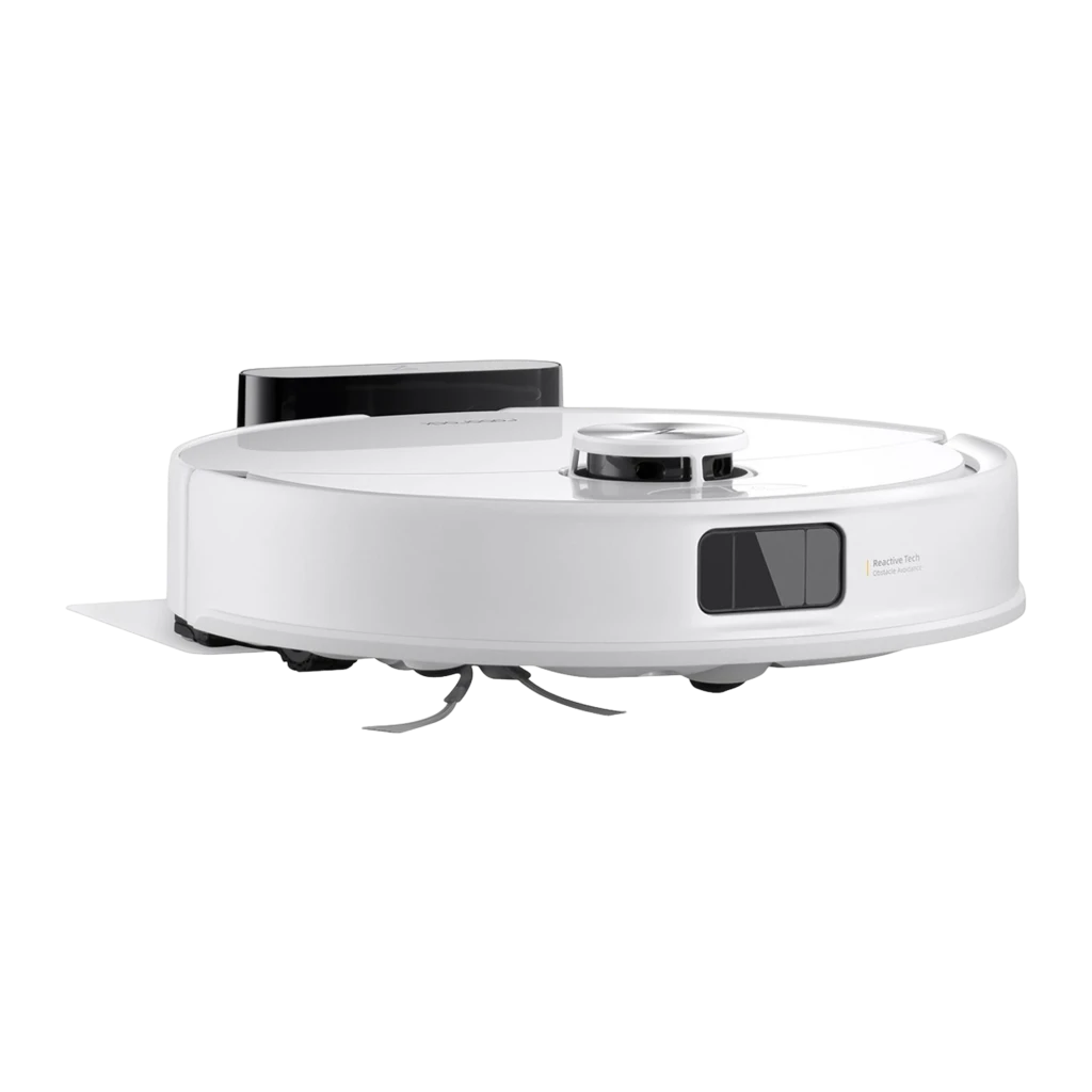 Roborock Q10 VF+ Blanco, vista principal: robot aspirador con base de vaciado automático en ángulo de tres cuartos - Ítem2