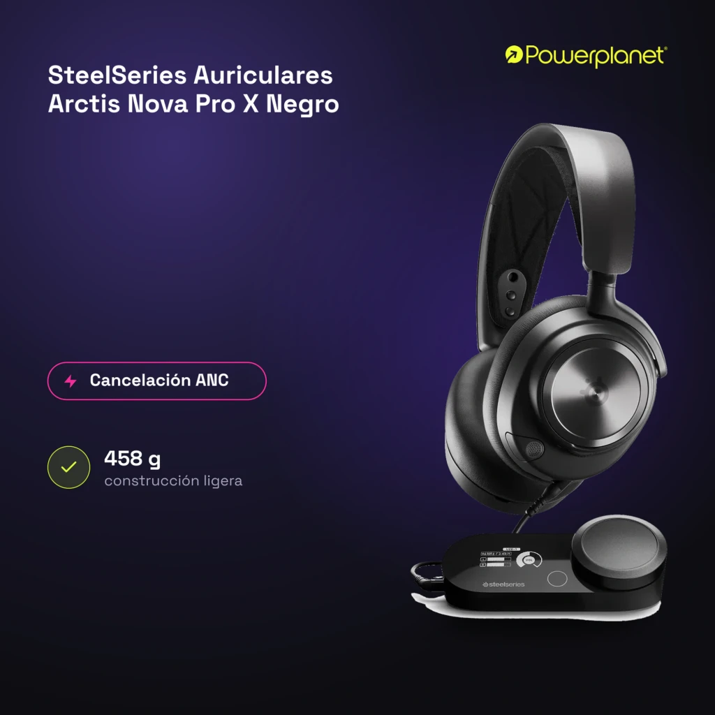 SteelSeries Arctis Nova Pro X preto, kit completo: auscultadores sobre DAC com ecrã OLED e controlador de volume - Item9