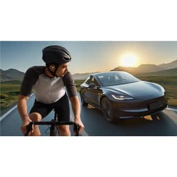 Baseus Eli Sport 2 Open-Ear TWS blanc, utilisation sport: cycliste avec écouteur à l'oreille, route et voiture