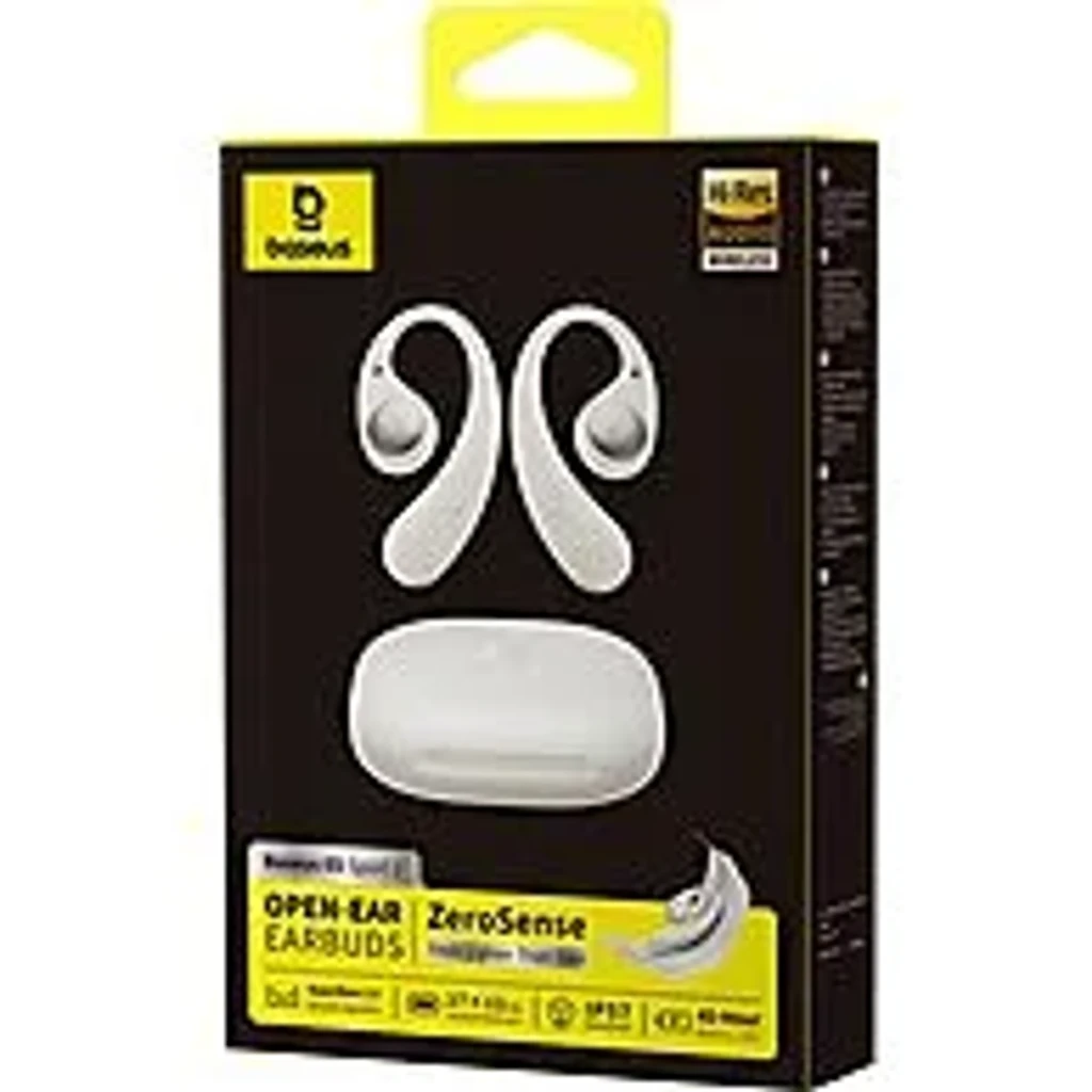 Auriculares Baseus Eli Sport 2 Open-Ear TWS Bluetooth 6.0 en color blanco, diseño de gancho sobre oreja, botones laterales y estuche de carga compacto - Ítem4